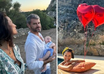 La luna di miele di Roberta Morise e il marito Enrico Bertolini insieme al piccolo Gianmaria