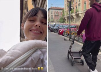 Andrea Zenga nelle prime uscite da papà della piccola Camilla si dimentica un pezzo del passeggino