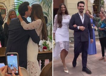 Ignazio Boschetto de 'Il Volo' ha sposato l'ex Miss Venezuela Michelle Bertolini con cerimonia civile a Bologna: le immagini