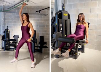Caterina Balivo mostra il suo allenamento intenso in palestra