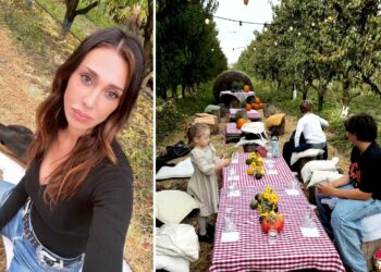 Belen Rodriguez è già pronta per Halloween e decora le zucche con Luna Marì