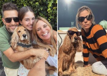 Filippa Lagerback e Daniele Bossari festeggiano 10 anni del loro cane Whisky