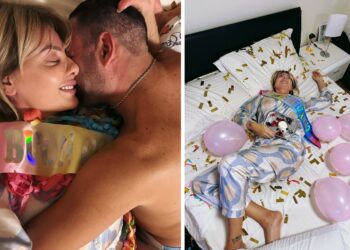 La sorpresa per i 47 anni di Manila Nazzaro da parte del marito Stefano Oradei e i figli