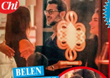 Belen Rodriguez incrocia lo storico ex Fabrizio Corona con la fidanzata incinta: congratulazioni e abbracci, guarda