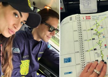 Melissa Satta e l'ereditiere Carlo Beretta sempre più innamorati e uniti: insieme alla corsa automobilistica tra sorrisi e abbracci