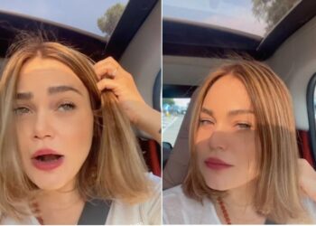 Romina Carrisi cambia look per trasformarsi in una bionda