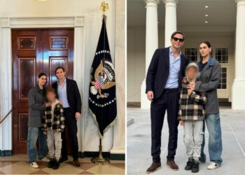 Melissa Satta e Carlo Beretta volano a Washington con il figlio di lei