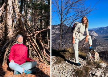 Martina Colombari si ricarica in montagna prima delle feste