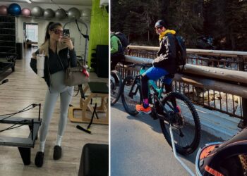 Valentino Rossi e Francesca Sofia Novello in montagna con il pancione