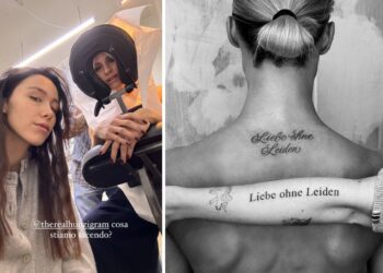 Michelle Hunziker e Aurora Ramazzotti si sono fatte insieme lo stesso tatuaggio: scritta in tedesco, ecco cosa significa