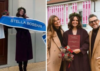 La figlia di Daniele Bossari e Filippa Lagerback si è laureata! Papà, mamma e fidanzato festeggiano Stella alla cerimonia: foto