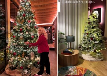 Da Ilary Blasi a Giorgia Palmas: le foto degli alberi di Natale dei vip