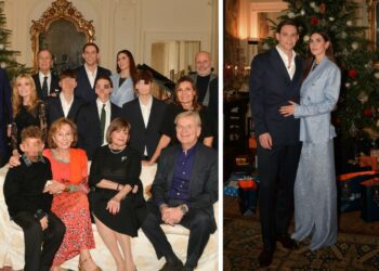 Melissa Satta accolta dalla famiglia del giovane fidanzato Carlo Beretta per Natale: foto