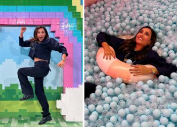 Caterina Balivo scatenata al museo del gioco di Roma