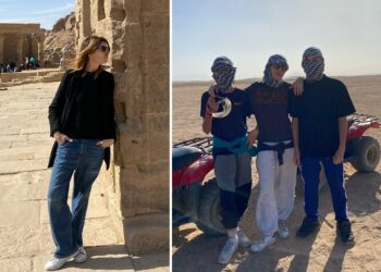 Marina La Rosa in vacanza in Egitto