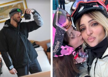 Andreas Muller e Veronica Peparini portano le gemelline in montagna