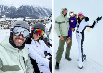 Giorgia Palmas e Filippo Magnini sulla neve a Saint Moritz
