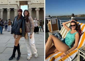 Benedetta Parodi in Egitto con la figlia Matilde Caressa