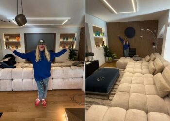 Matilde Brandi mostra il suo nuovo living a Roma