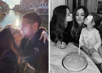 Giorgia Palmas festeggia 43 anni con la famiglia sui Navigli