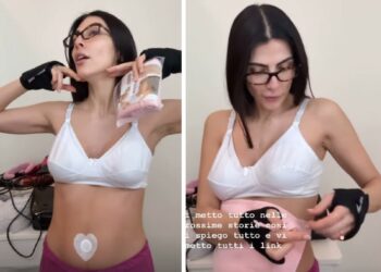 Patch ombelicale, olio di ricino su polsi e pancia, kit miracoloso: Giulia Salemi mostra i rimedi per sgonfiare la pancia dopo il parto