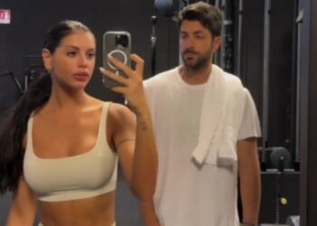 Antonella Fiordelisi si allena con il fidanzato Giulio Fratini