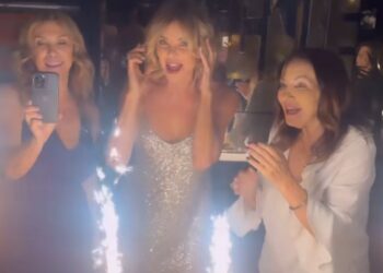 Alba Parietti festeggia 64anni al Jackie O' di Roma