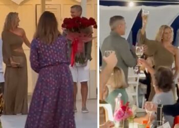 Martina Colombari festeggia 50 anni con una cena da sogno in spiaggia a Riccione: guarda