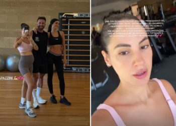 Giulia De Lellis, allenamento in gravidanza anche in vacanza tra ''rotoli e panzone'': guarda