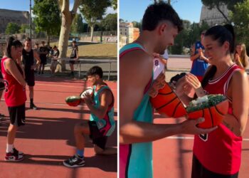 L'ex gieffina e cestista Valentina Vignali si sposa! Guarda la proposta a tema basket del fidanzato