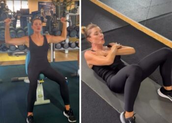 Alba Parietti a 64 anni mostra il suo allenamento in palestra