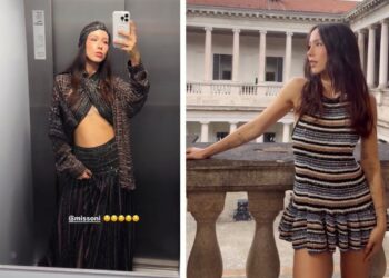 Aurora Ramazzotti, odalisca a Milano: parterre e foto backstage con look Missoni 