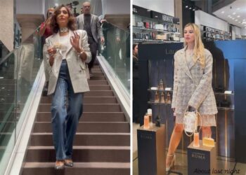 Caterina Balivo mondana all'evento Biagiotti con Clizia Incorvaia