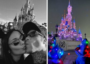 Fedez vola al parco divertimenti con la fidanzata Giulia Honegger e i due figli: ecco i quattro dove sono, foto