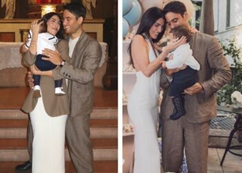 Le foto del  battesimo del piccolo Kian, figlio di Giulia Salemi e Pierpaolo Pretelli