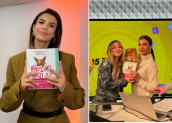 Elisabetta Canalis a Milano per presentare il suo libro sugli animali