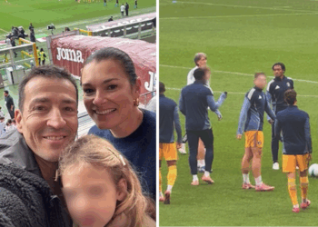 Alena Seredova allo stadio di Torino per sostenere il figlio con la maglia del Pisa