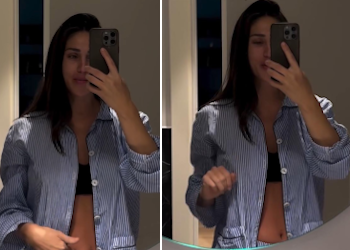 Cecilia Rodriguez mostra la sua pancia dopo il parto