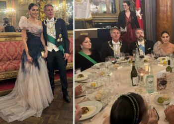 Emanuele Filiberto di Savoia e la compagna Adriana Abascal all’evento di gala di beneficenza a Firenze: foto