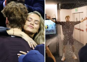 Jannik Sinner vince le ATP Finals di Torino e abbraccia la fidanzata Laila Hasanovic: foto