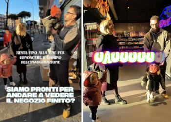 Andreas Muller svela il suo negozio finito alla moglie Veronica Peparini e alle gemelle: le immagini