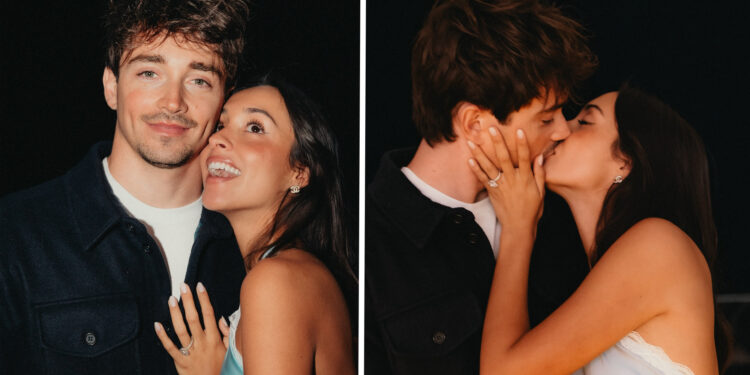 Charles Leclerc si sposa! Proposta di nozze alla sua Alexandra, con anello da favola e la complicità del cane: foto