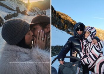 Giulia De Lellis e Cecilia Rodriguez sulla neve con i compagni e le figlie