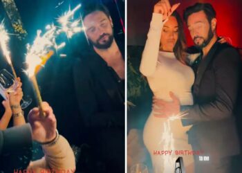 Alex Belli festeggia i 43 anni da papà con Delia Duran incinta: le immagini della festa a Milano Alex Belli festeggia i 43 anni da papà con Delia Duran incinta: le immagini della festa a Milano