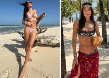 ''In paradise'': Elisabetta Gregoraci aspetta il 2026 in bikini in Kenya con Flavio Briatore e il figlio Nathan Falco, foto