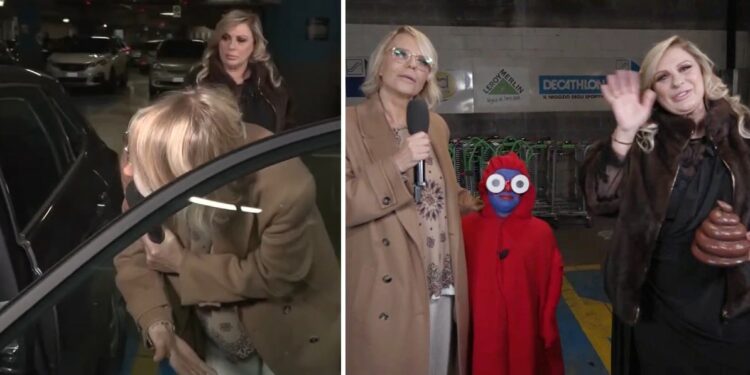 ''E’ stato difficile'': Maria De Filippi nuova inviata di Striscia la Notizia con Tina Cipollari e Giovannino, guarda