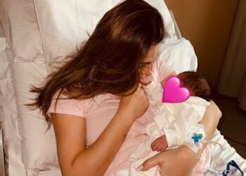 ''Benvenuta'': Anna Tatangelo mamma bis, le prime foto dopo il parto e il il nome scelto per la figlia, guarda