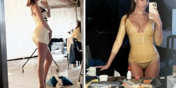 Belen Rodriguez fa impazzire tutti col suo look in latex al cardiopalma, ma c’è chi critica