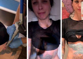 ''Mi viene da piangere'': la conduttrice Ema Stokholma quasi in lacrime, vuole togliere tutti i tatuaggi ma urla dal dolore, guarda