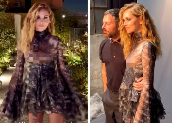 Chiara Ferragni alla Milano Fashion Week: trasparenze audaci e seno in mostra